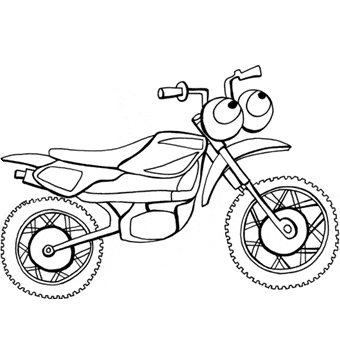 Safety Coloring Pages  Kids on Motorbike Coloring Pages Gif
